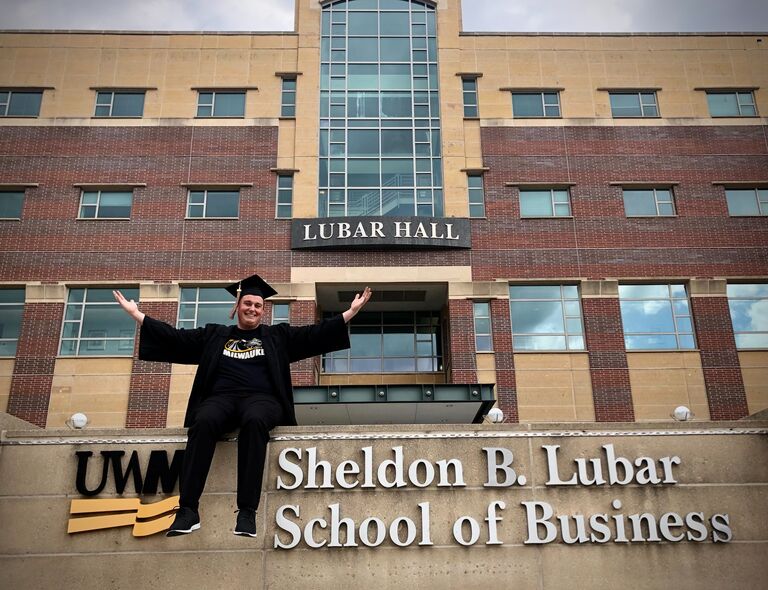 Tim's graduation from UWM. Bachelors of Business Administration