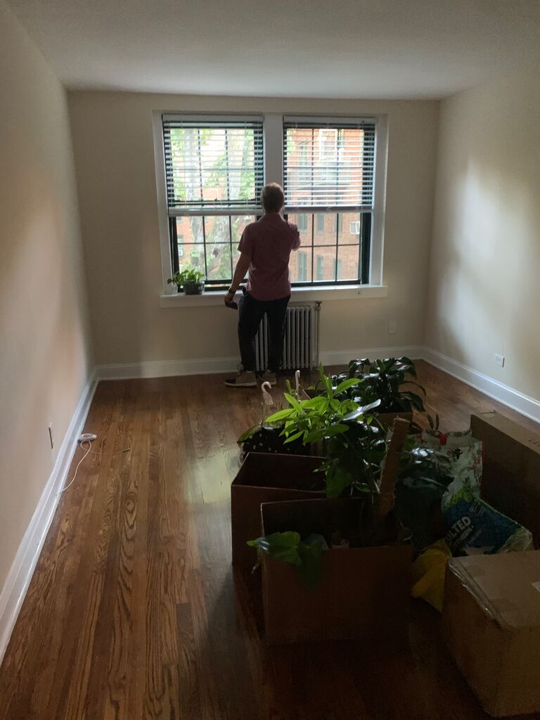 Rebecca and Matt move in together to their first apartment in Sunnyside, Queens. They love making the apartment their home, painting walls (and some floors), buying art and hosting parties. 