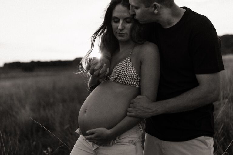 Holding our baby girl.