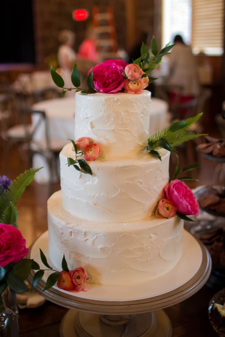 Three-Tier Pink Champagne Wedding Cake