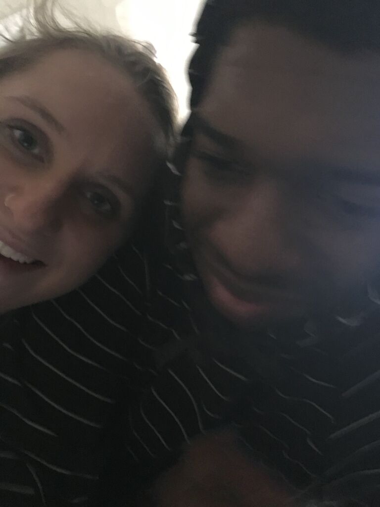 Our first selfie. Some of us were more excited about it than others. 