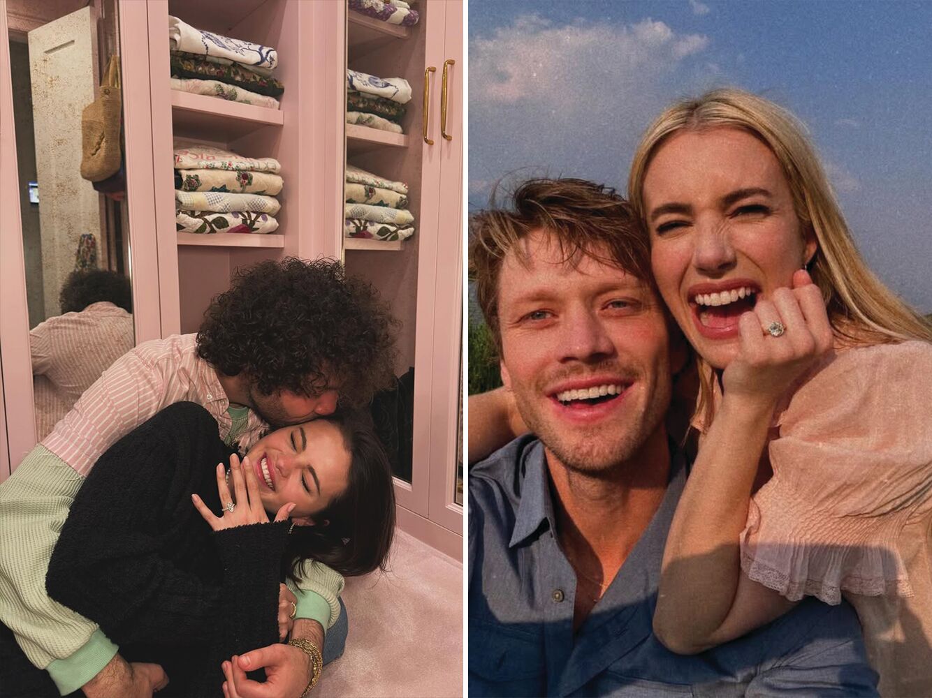 Selena Gomez and Benny Blanco's engagement photo, Emma Roberts and Cody John's engagement photo