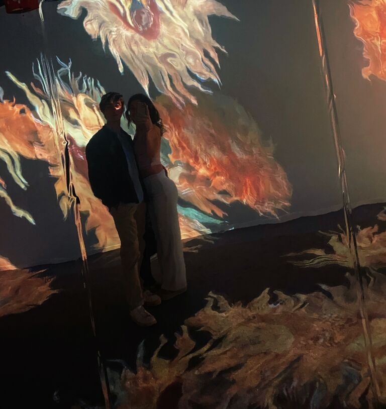 May 8th, 2022, was our first "official" date night and the day we began our relationship.  We spent the afternoon exploring the Van Gogh Exhibit in Raleigh, North Carolina.  As we hope you will notice, Van Gogh has sparked our love for art, and we commonly display his work to relive the blossoming of our relationship.🌻