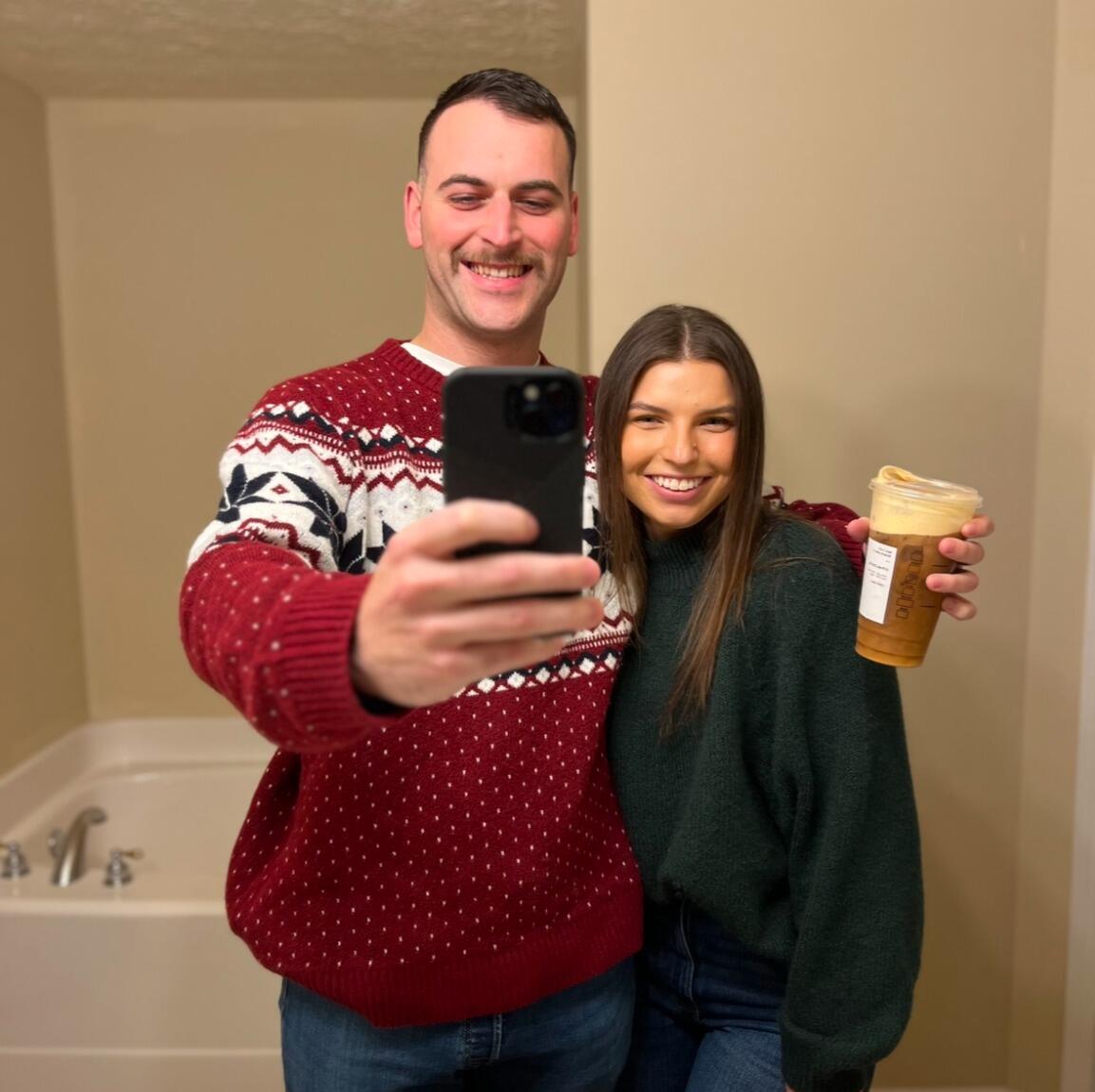 Before our first work holiday party.