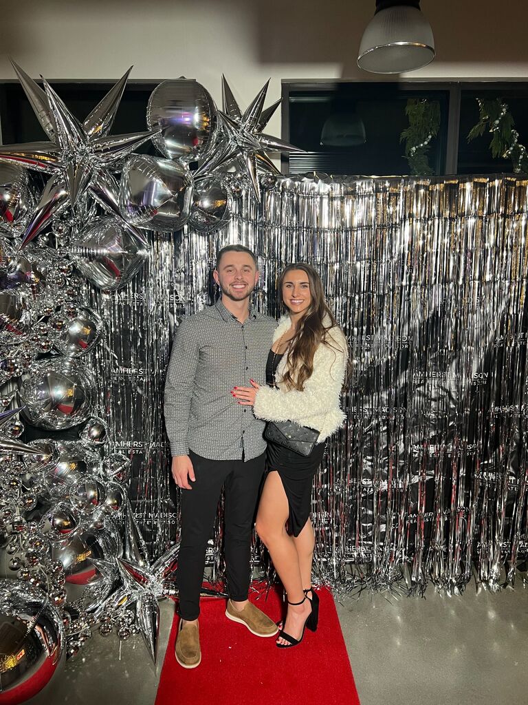 Jake's company Christmas party - Just one week before he proposed!