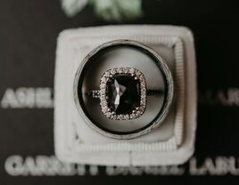 This black diamond engagement ring is sure to stun.