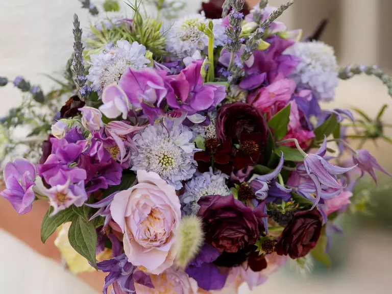 Marvelous Lavender Wildflower Wedding Bouquet