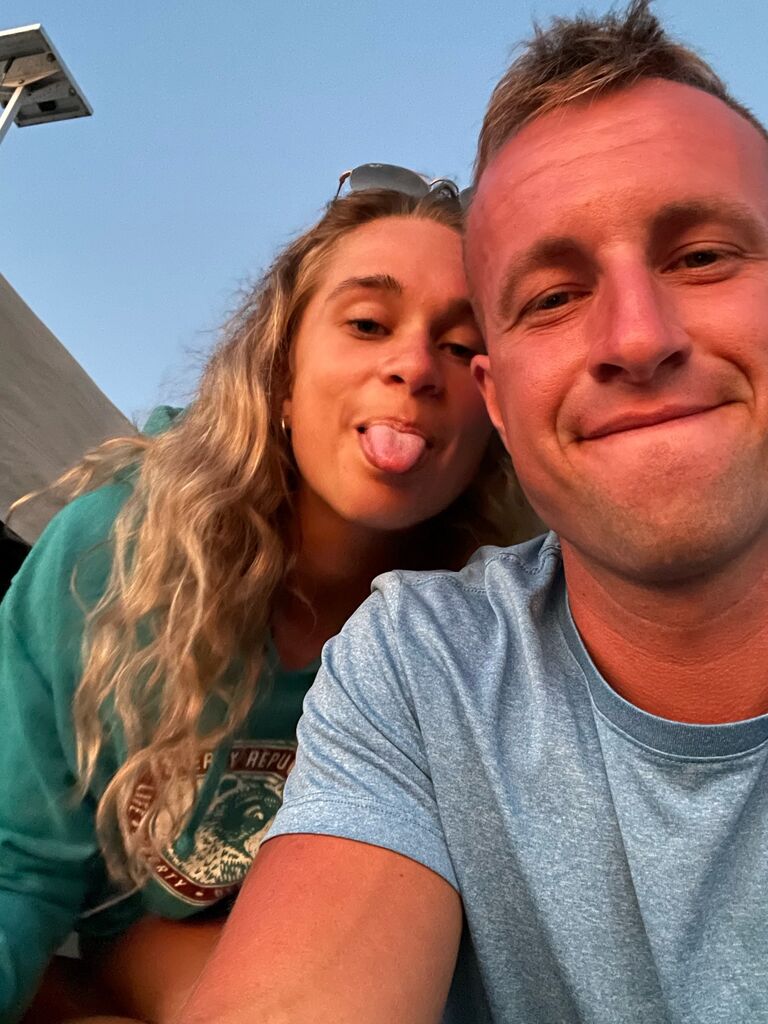 Charlie and Delaney's first date on the boat on Portage Lake 
