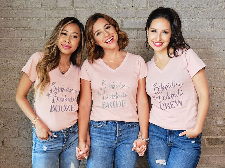 Disney bachelorette party shirts in pink