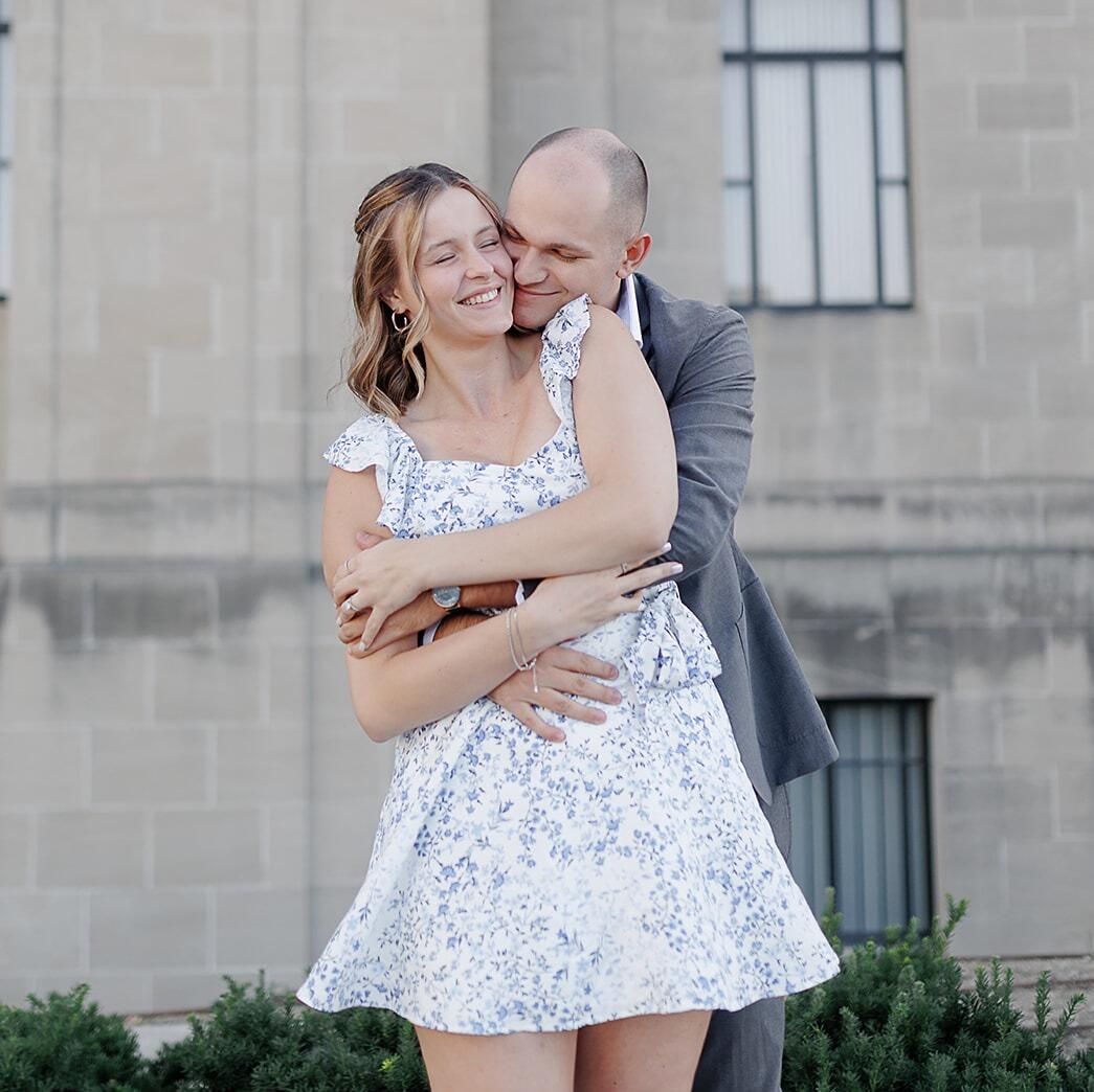 Took some engagement photos at the art musuem 