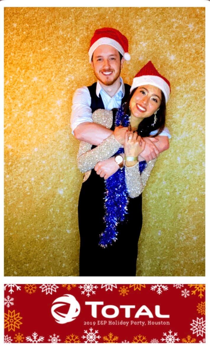 One of my favorite pictures because it's Christmas themed! Brayden and I got to attend plenty of Christmas parties, but on this day in particular my company offered an all-you-can-eat pizza buffet and a TX whiskey tasting, to say it was a memorable night would be an understatement. 