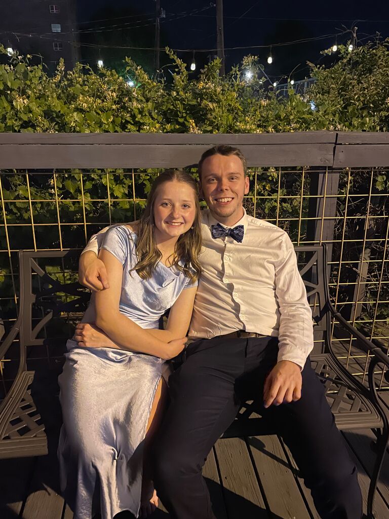Final BCM Formal together - Definitely more than friends at this point and we even got to recreate a photo from before we even started dating!
