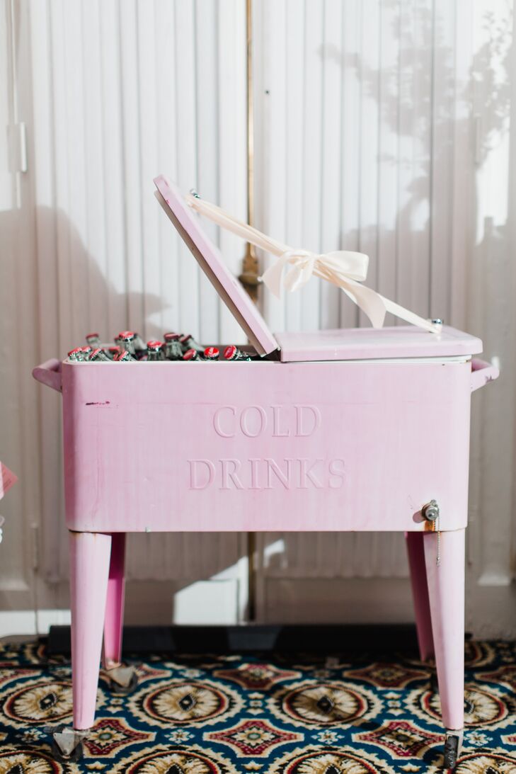 Pink Vintage Cold Drink Cooler