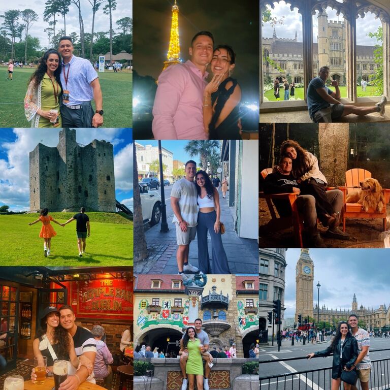 They have traveled many places with each other, friends, and family. Places like Florida, South Carolina, Maine, London, Paris, Oxford, and Ireland.