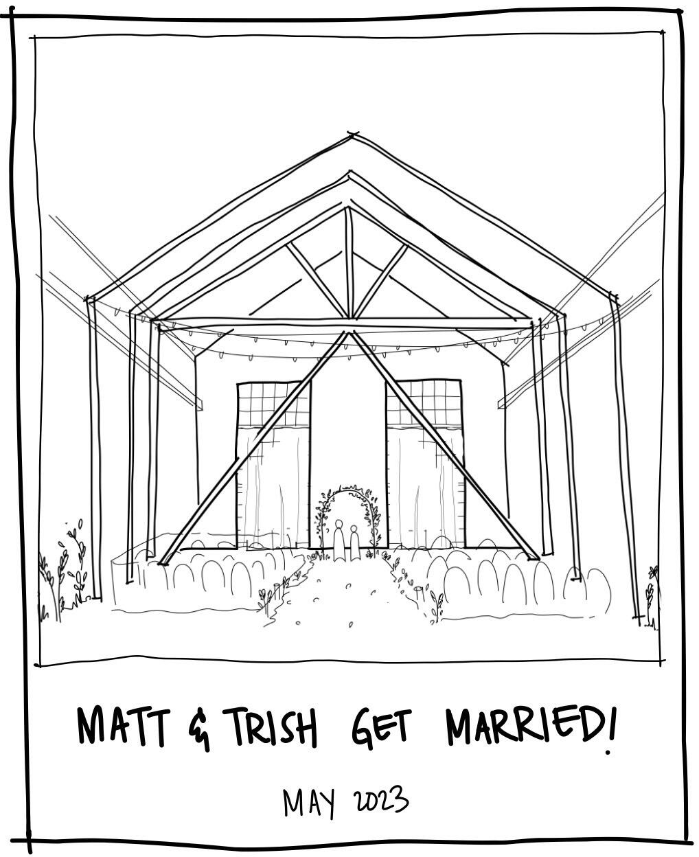 Matthew and Trisha get married. 