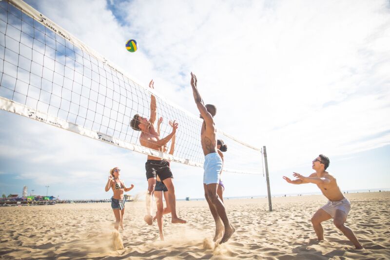 Beach volleyball tournament - Jersey Shore theme party ideas