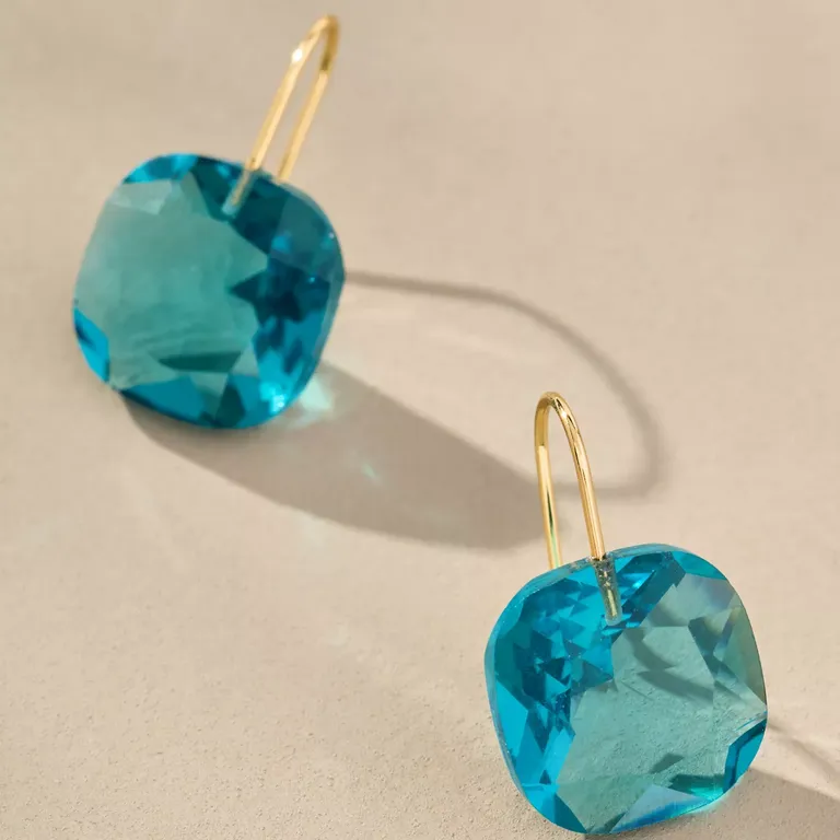 Turquoise floating crystal earrings from Anthropologie