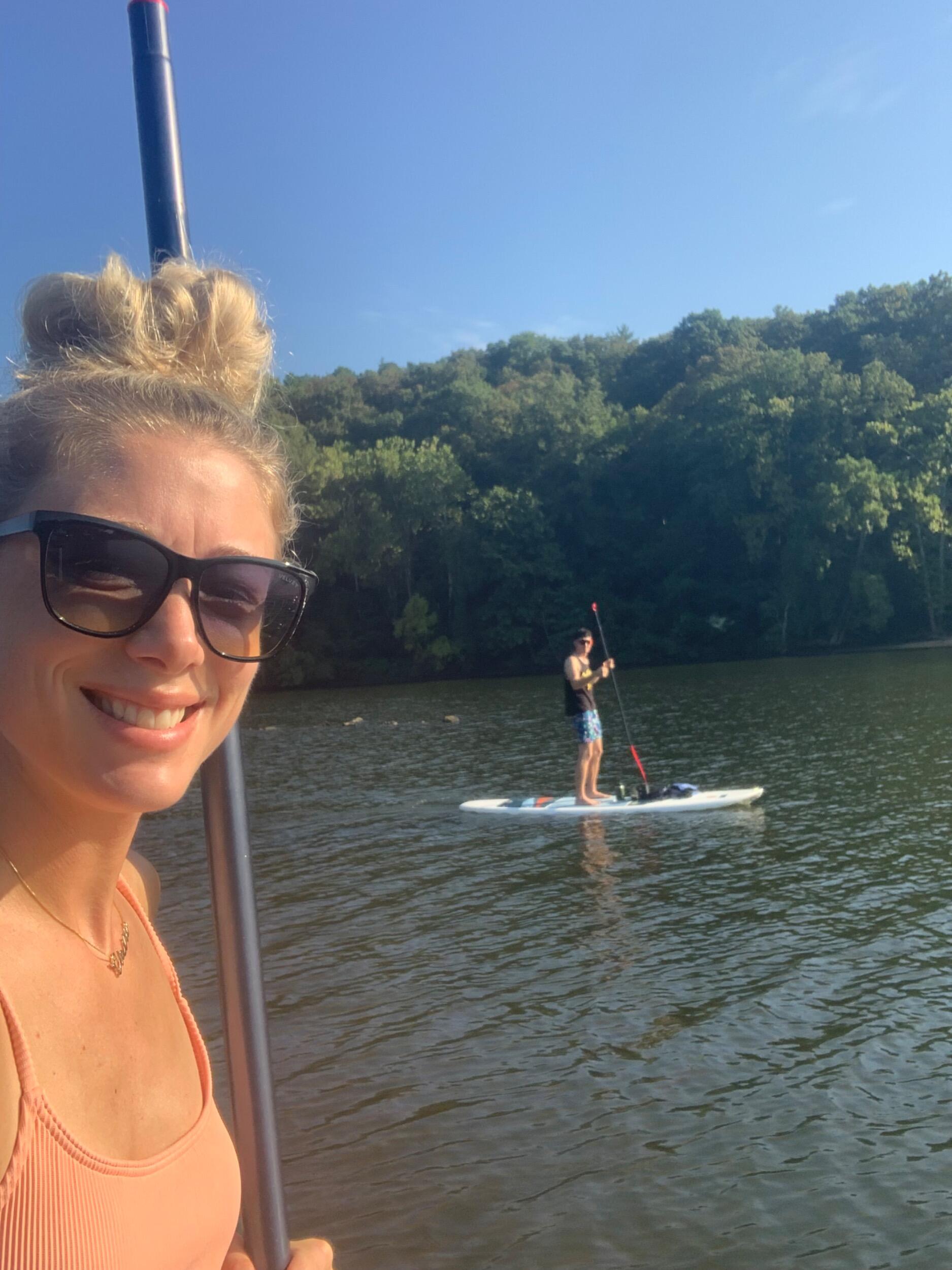 Greg’s first paddle boarding experience on the Occoquan River. 