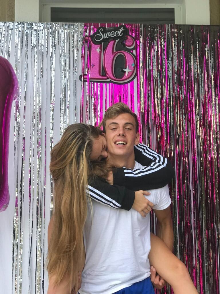 Emma and Brett celebrating Emma's sweet 16!