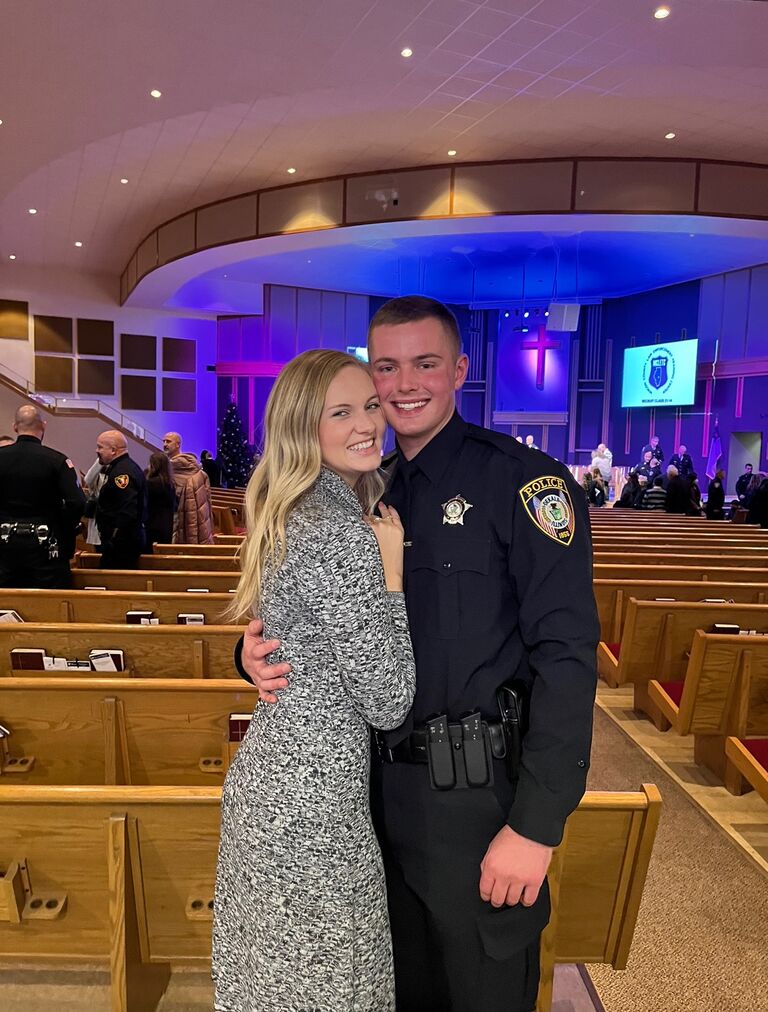 Within a month of each other, we both graduated from our schools (David- The Police Academy, Kailey- USF) and began working jobs in our career fields! The end of 2021 was a bright one for us