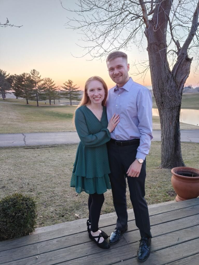 Andrew and Megan went to Andrew's aunt's wedding together! He was the best wedding date!