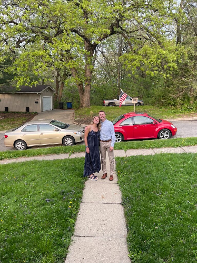 Colin asked Kate to go on a date after a dramatic series of events (if you don't know the story please ask one of us lol) Kate's dating fast was over, Colin was heading to be Team Director at Madison, WI, and we finally started dating after being close friends for a year !
