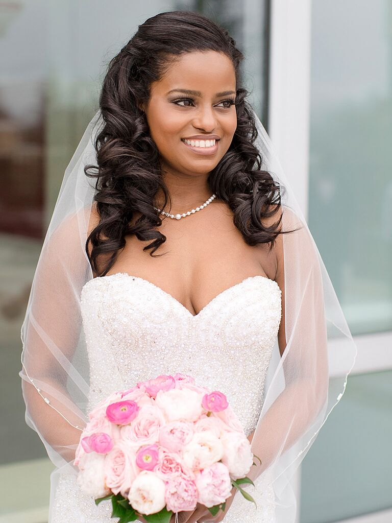 16 curly wedding hairstyles for long and short hair