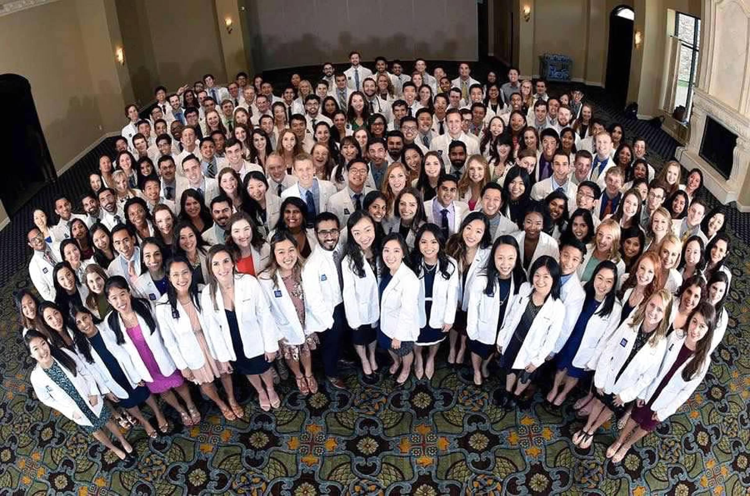 Our first picture together! We meet at the bike rack on our first day of medical school! 