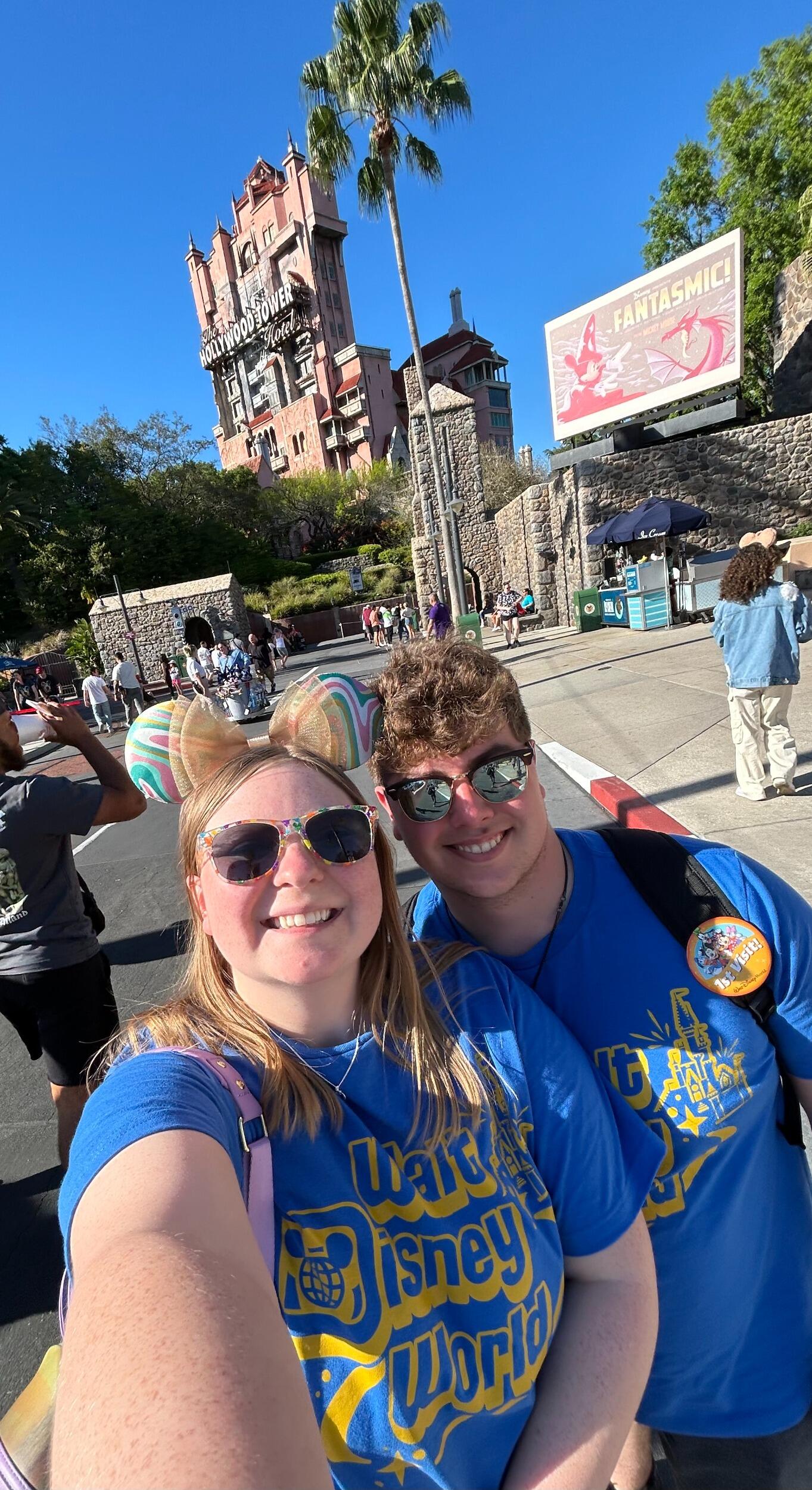 Hollywood Studios in Disneyworld. Holly enjoyed showing Dylan around the place she is an expert in.