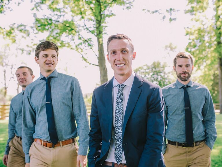 Short hotsell sleeve groomsmen