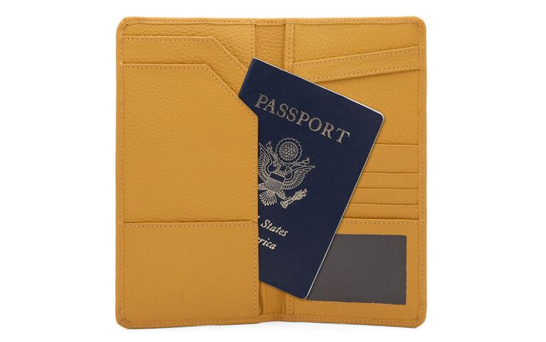 Leather passport case and organizer