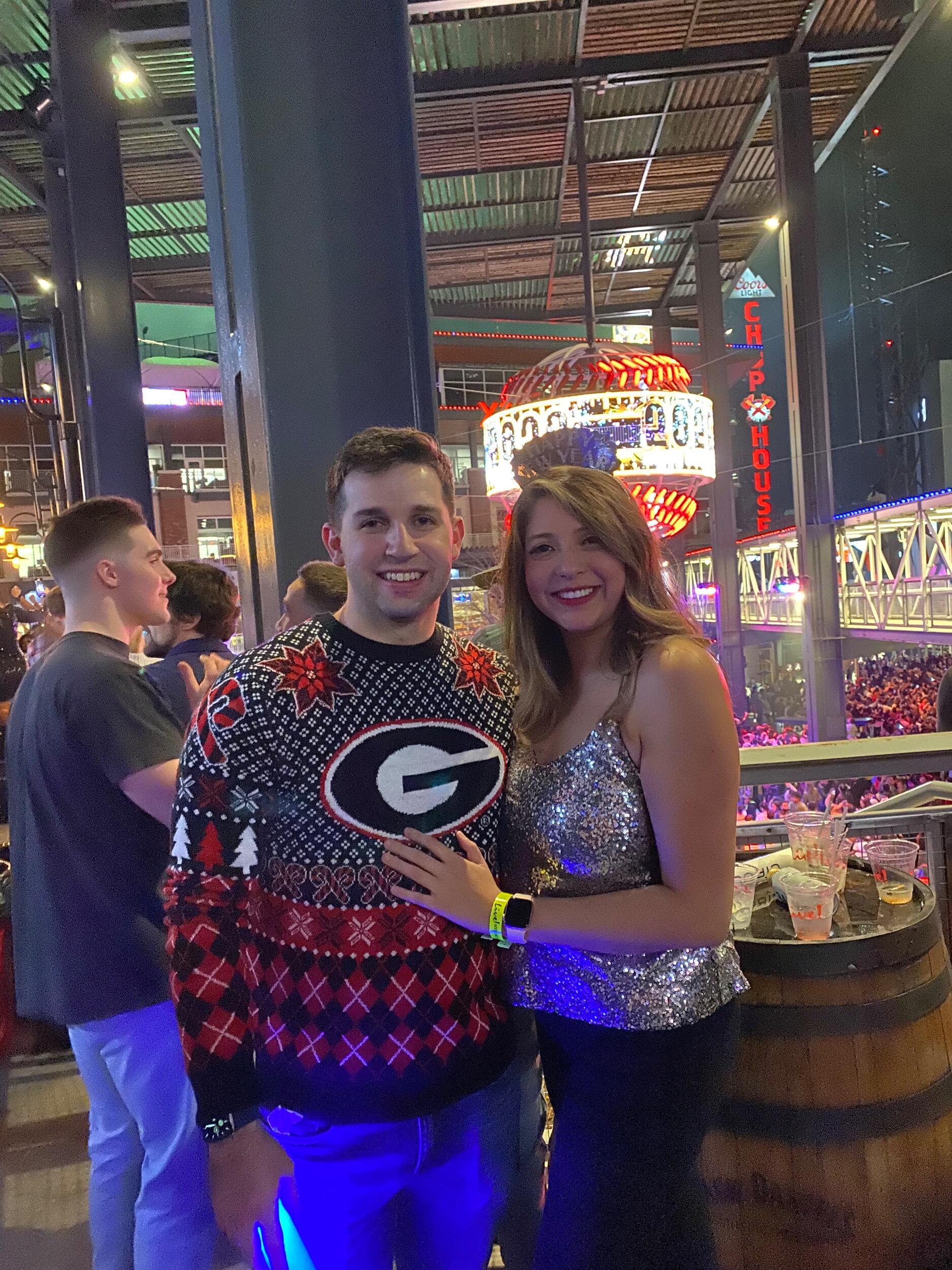 Our first New Years going out! It only took about 2 years.