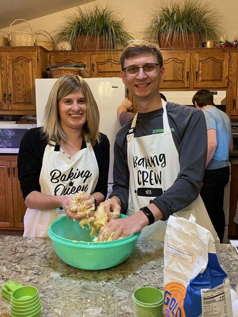 Baking pastries 