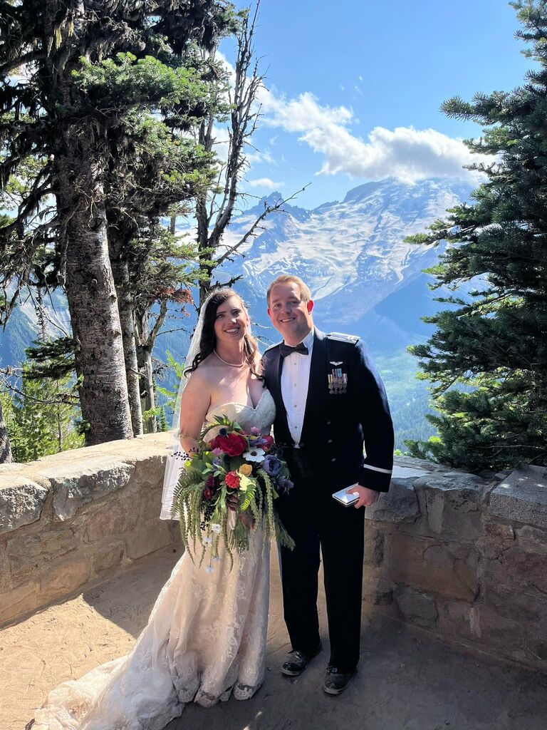 We married in a small ceremony with just our parents and siblings at Mt. Rainier National Park. We are having a big wedding on the same date in 2025 at a venue that overlooks Mt. Rainier. 