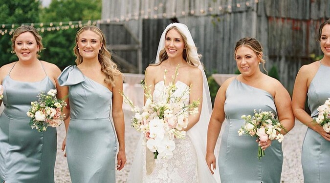 cheap bridesmaid dresses in miami Pretty Pink Satin Appliques Mermaid Long Cheap Custom Bridesmaid Dress   MarryLover