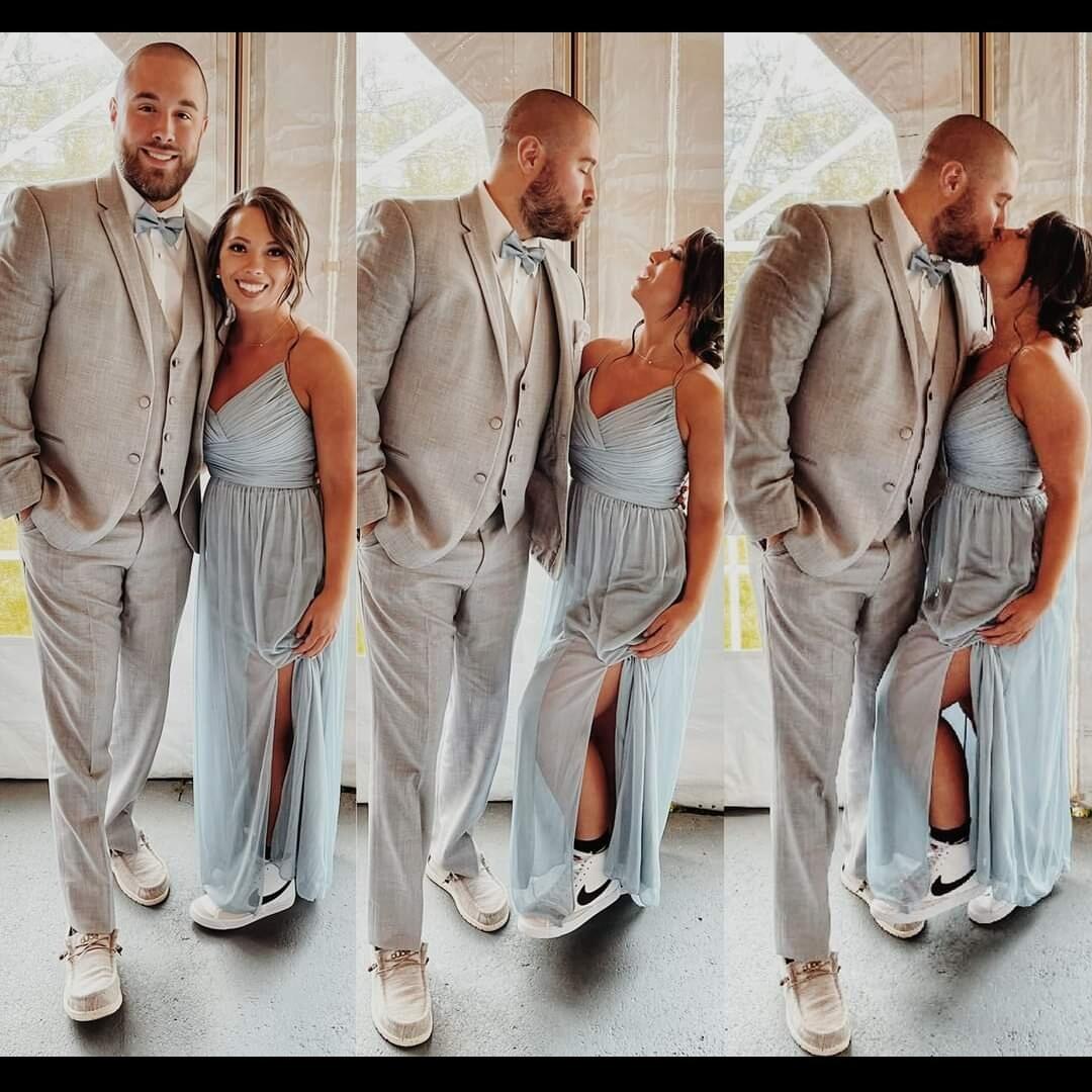Looking fly celebrating our friends with the best kicks at the reception!