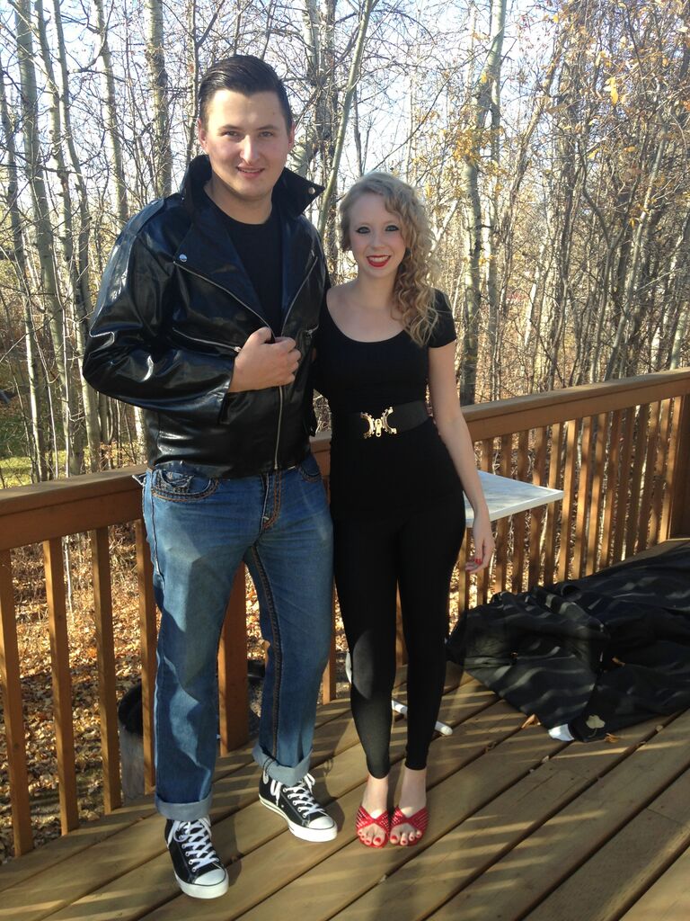 Grandma and Grandpa's  50th (and 50's themed) anniversary party. Danny and Sandy are ready to party!
