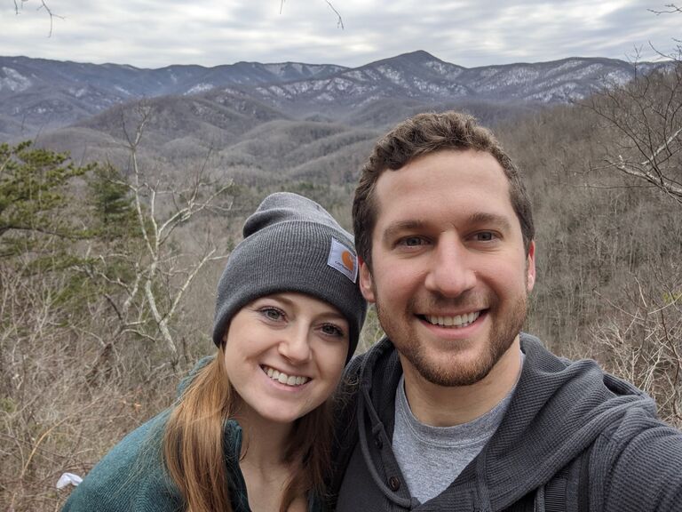 Our first weekend getaway trip together. We drove to Gatlinburg, Tennessee and rented a cabin in the Smoky Mountains. We hiked, went snowboarding (Hannah's first time!), and watched the super bowl together.