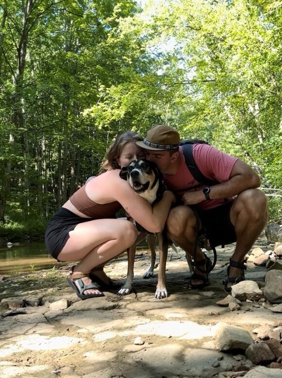 One of many, many, many family hikes. We (Susie) like to prop a phone up to take family portraits. 