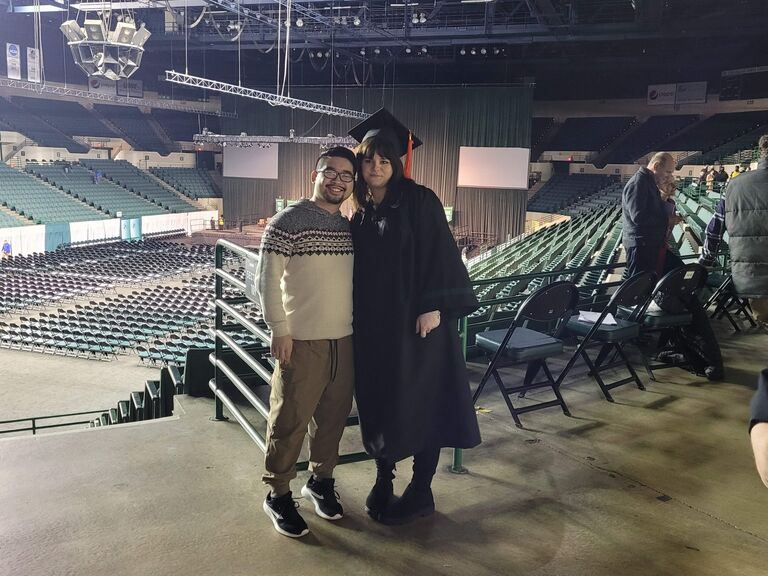 Kristen's in-person graduation