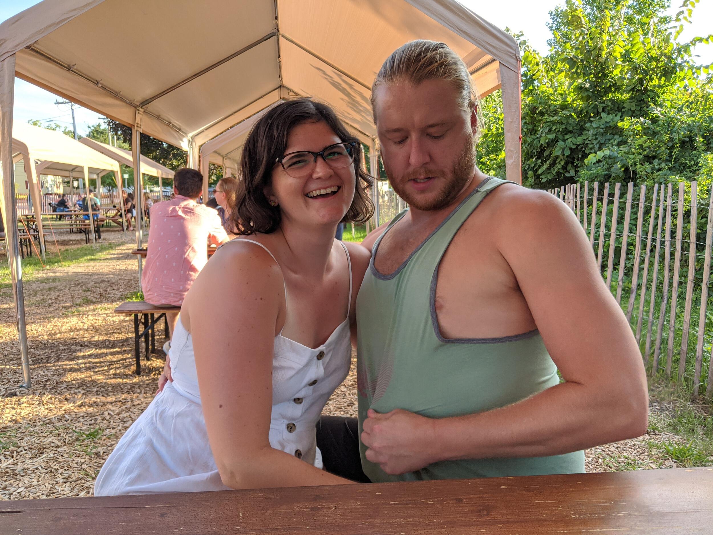 One of the first (and most scandalous?) of many beer garden trips