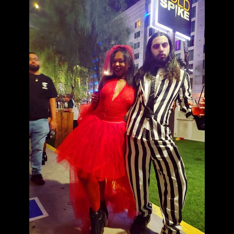 They decided they would be couple who went all out for Halloween