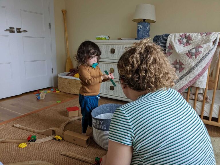 We went to visit Matt's brother and his family. Here we are hanging out with Matt's niece.
