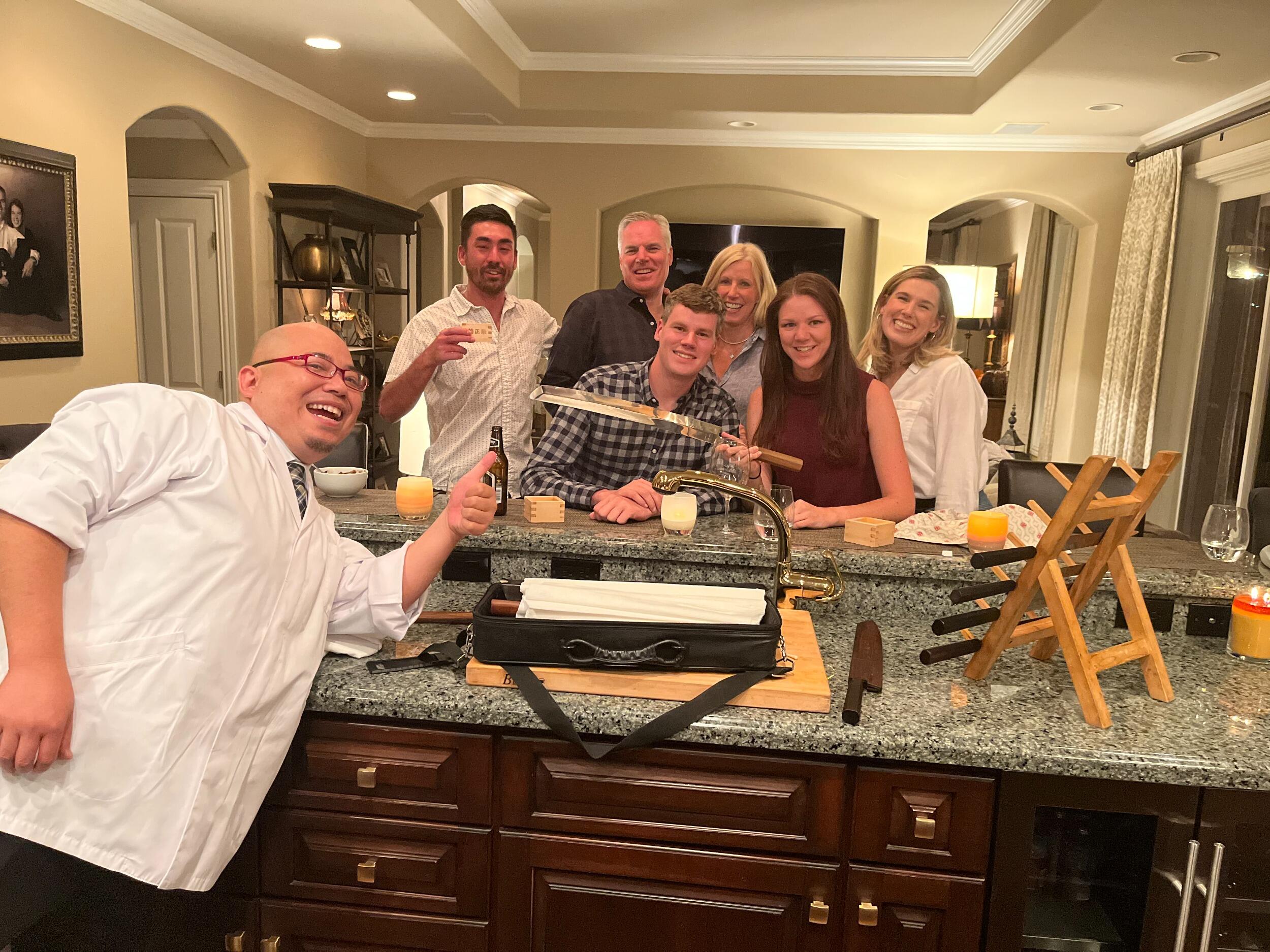 Infamous Yogi sushi nights at the Tucker house.