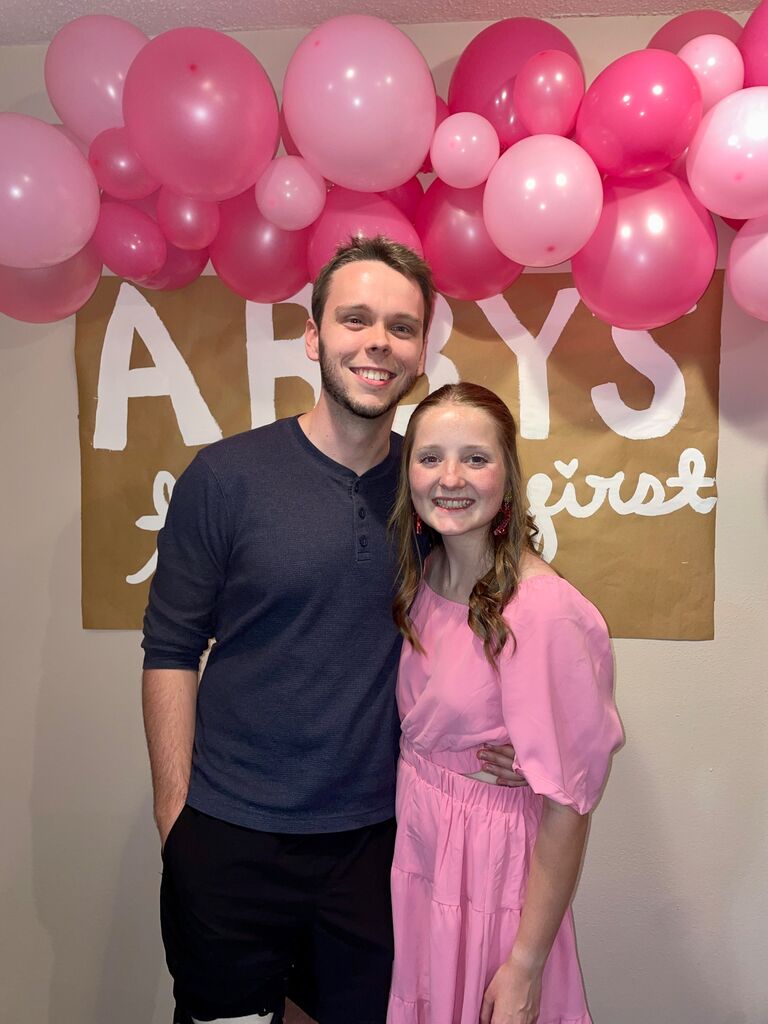 Abby's 21st birthday! Even on crutches, Dylan didn't miss out on celebrating Abby!