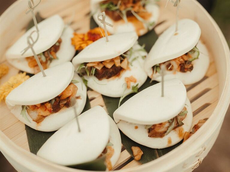 Steamed bao for your summery wedding reception
