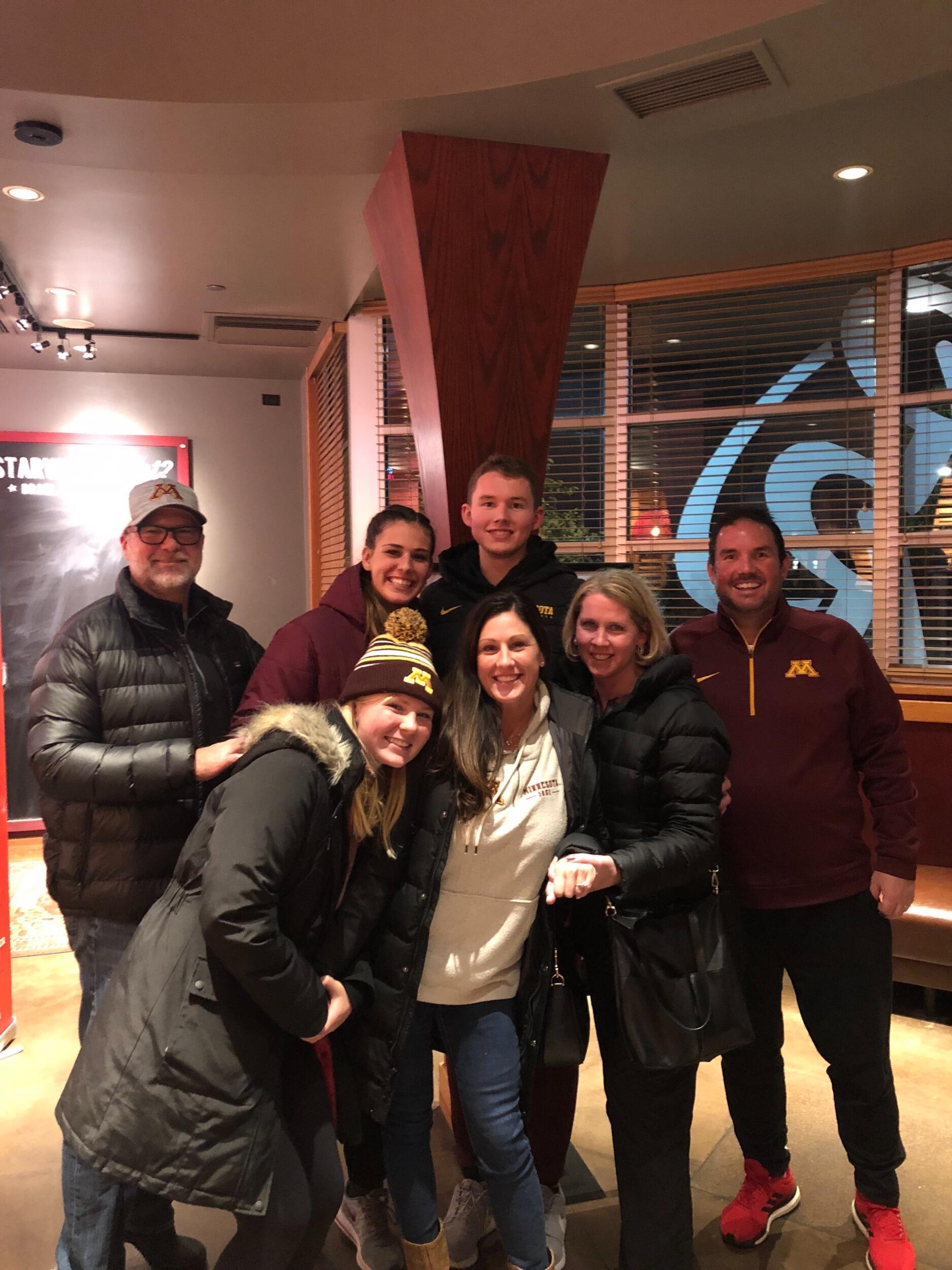 Our families met for the first time at one of Maddie's Sophomore year soccer games.