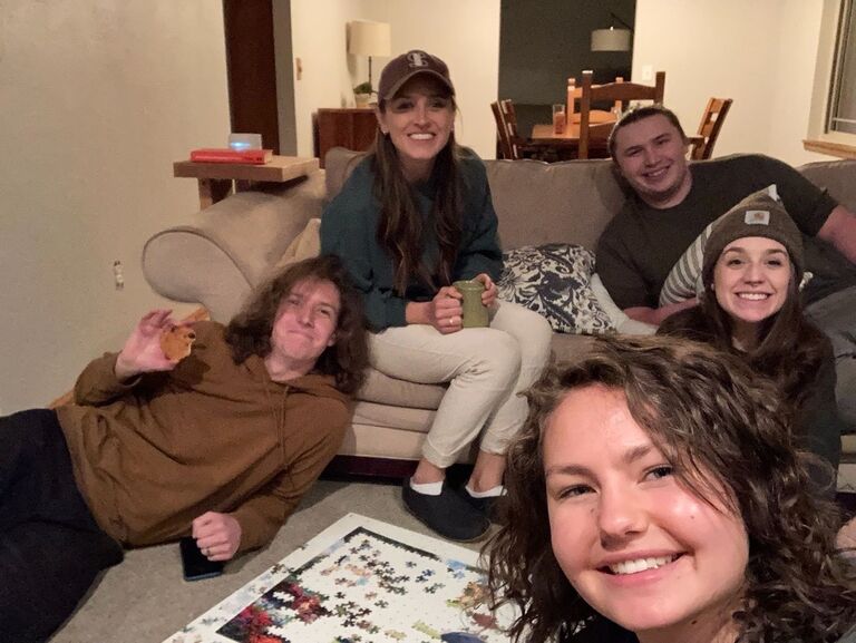 Book club, puzzles, hot drinks by the fire, sweet sweet friends!