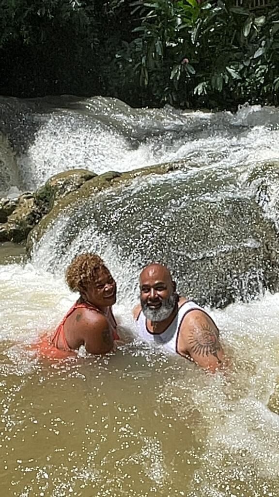 He was brave to join in the cold water