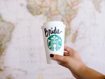bride coffee cup